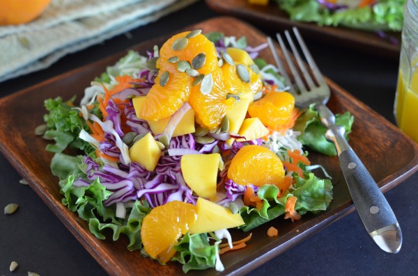 Whole Foods Mandarin Orange Detox Salad with Oil-Free Dressing