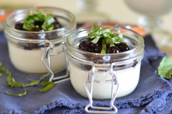 Yogurt Panna Cotta with Balsamic Blueberries