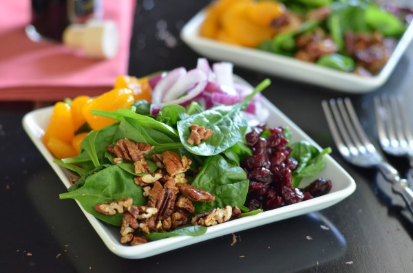 Super Sweet Spinach Salad from Coffee & Quinoa