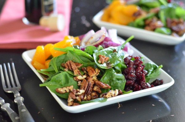 Super Sweet Spinach Salad from Coffee & Quinoa