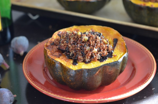 Quinoa-Stuffed Acorn Squash with Figs and Sage