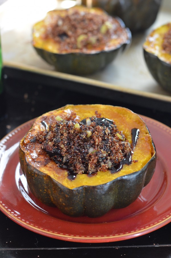 Quinoa-Stuffed Acorn Squash with Figs and Sage