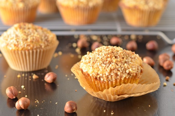 Whole Wheat Butternut Squash, Apple and Hazelnut Muffins