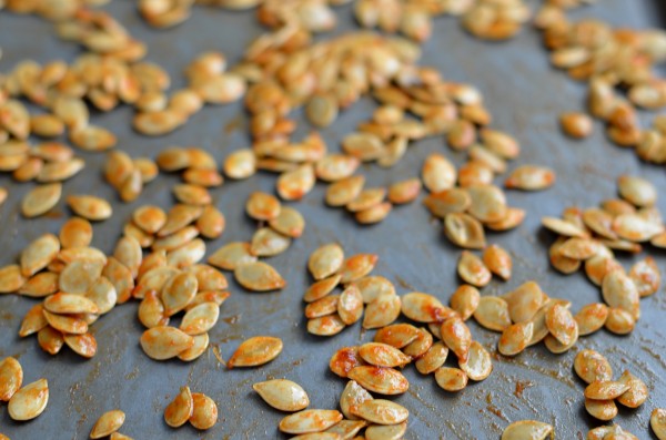 Spicy Honey-Roasted Squash Seeds