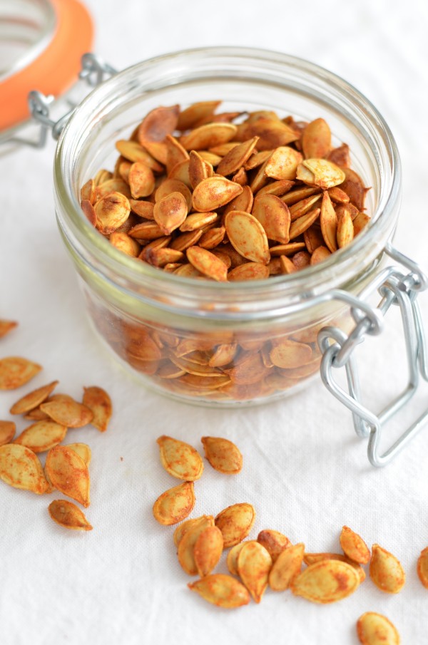 Spicy Honey-Roasted Squash Seeds