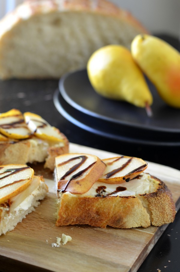 Pear and Goat Cheese Tartines