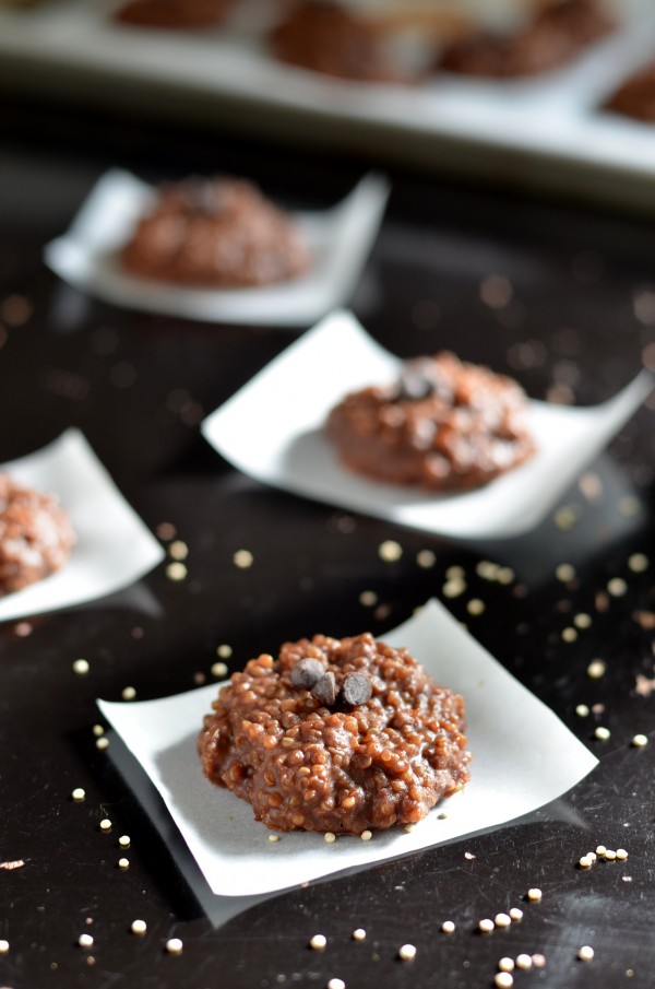 No-Bake Chocolate Peanut Butter Quinoa Cookies