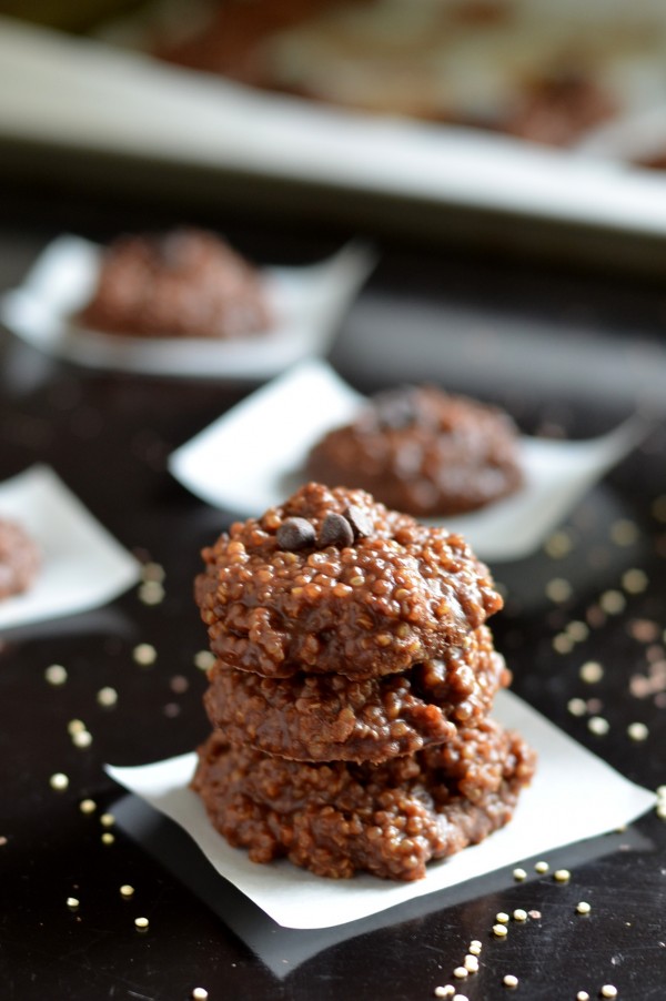 No-Bake Chocolate Peanut Butter Quinoa Cookies