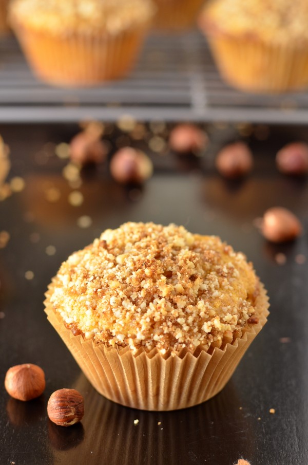 Whole Wheat Butternut Squash, Apple and Hazelnut Muffins