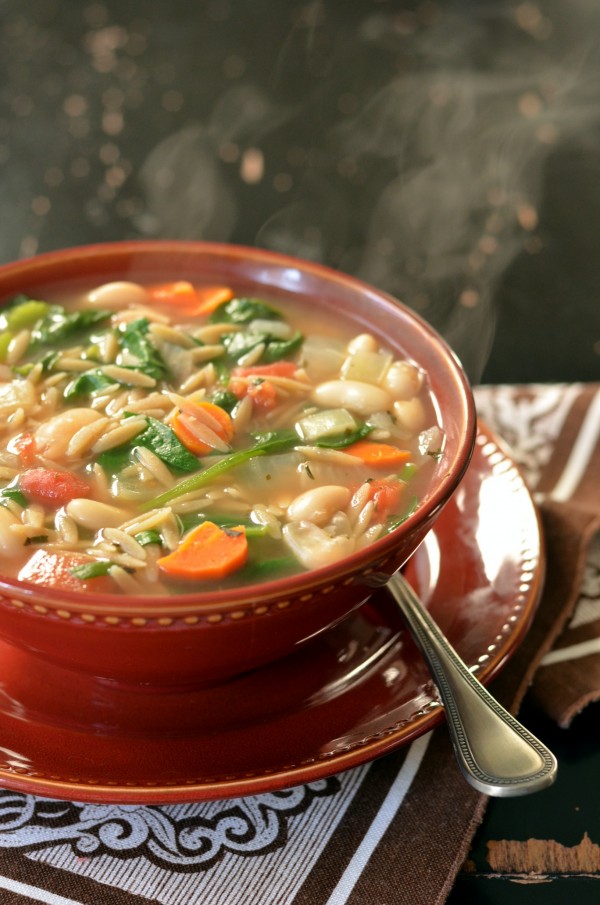 Easy Italian Orzo and White Bean Soup