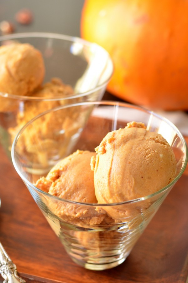 Pumpkin Maple Pecan Bourbon Ice Cream (Vegan)