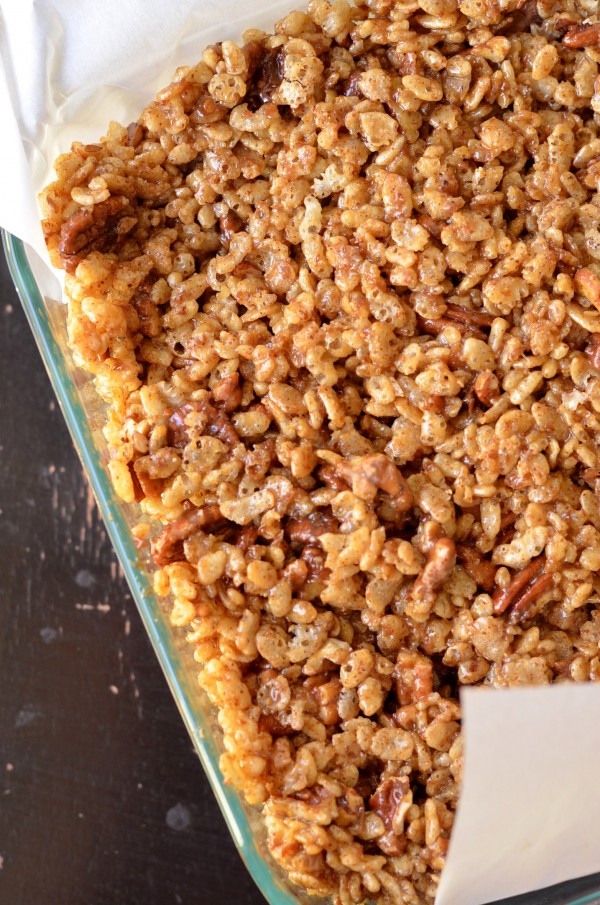 Pecan Pie Rice Krispie Treats (Vegan)