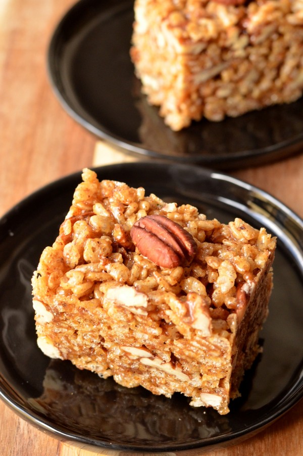 Pecan Pie Rice Krispie Treats (Vegan)