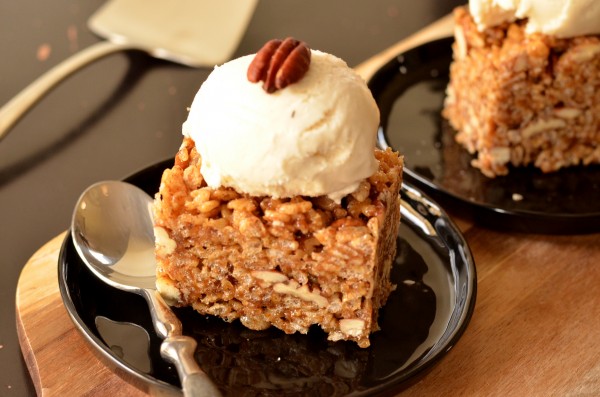 Pecan Pie Rice Krispie Treats (Vegan)