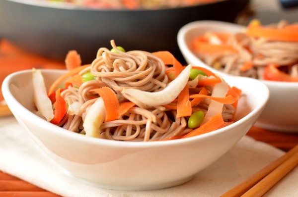 Soba Noodles with Miso-Scallion Dressing