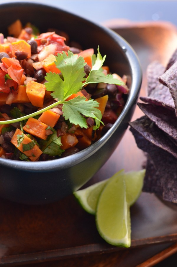 Chipotle Honey Sweet Potato and Black Bean Salsa