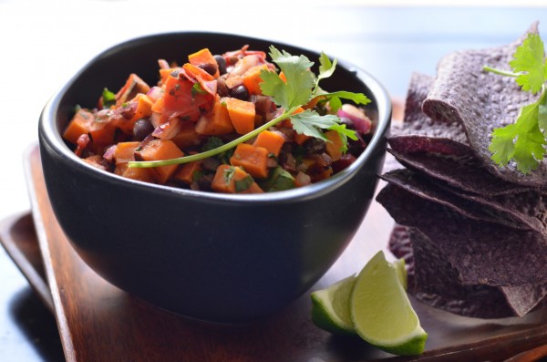 Chipotle Honey Sweet Potato and Black Bean Salsa