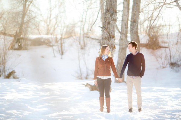 Snowy Engagement Photos