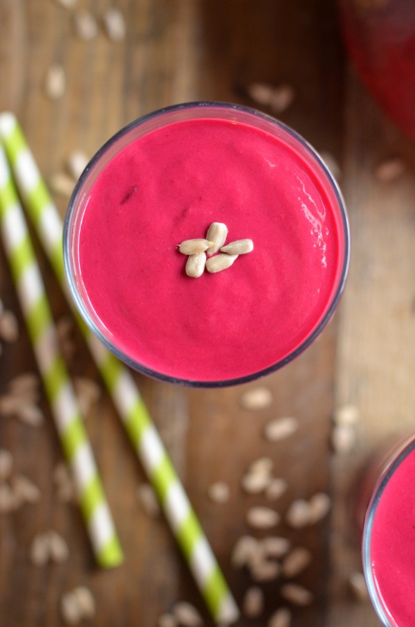 Shocking Pink Sunbutter Smoothie