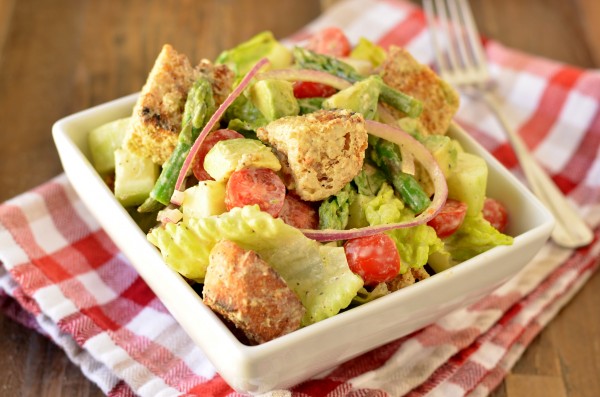 Vegan Caesar Panzanella