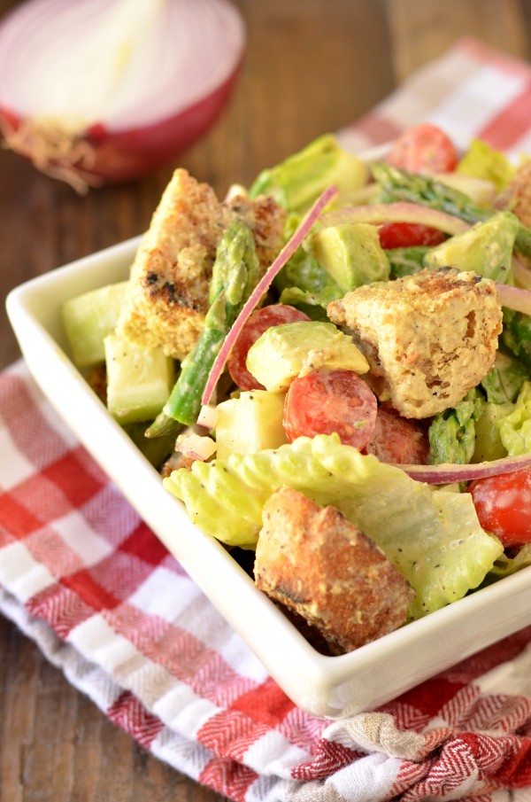 Vegan Caesar Panzanella