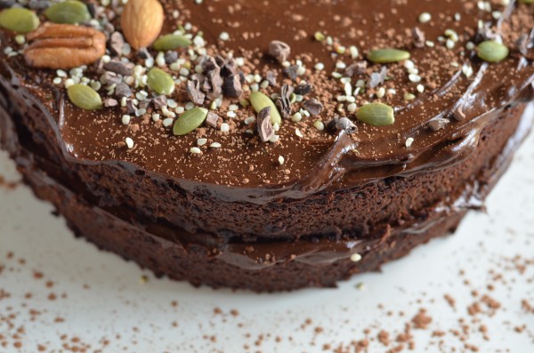 Fudgy Chocolate Beet Cake with Chocolate Avocado Frosting (Vegan + GF)