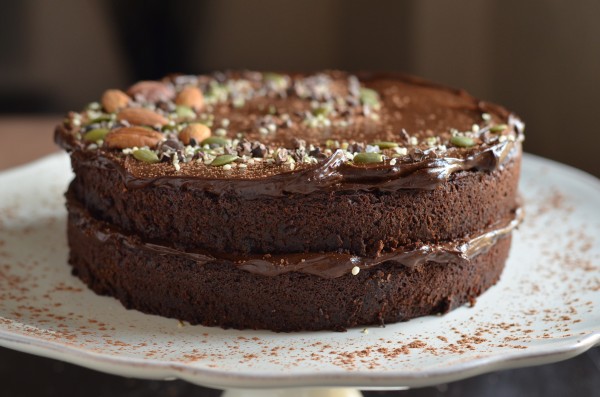 Fudgy Chocolate Beet Cake with Chocolate Avocado Frosting (Vegan + GF)