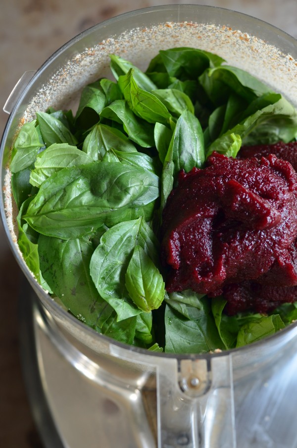 Beet Pesto Toasts