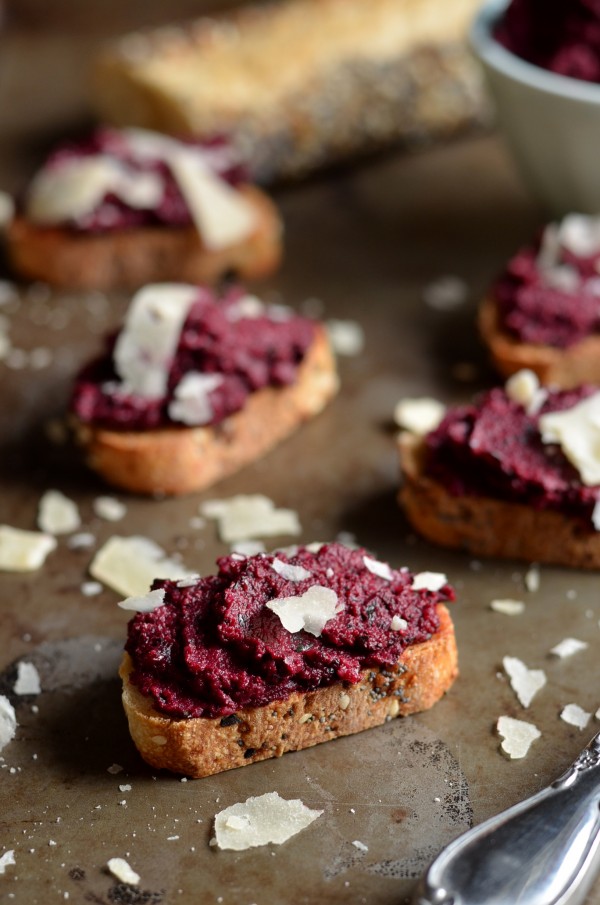 Beet Pesto Toasts