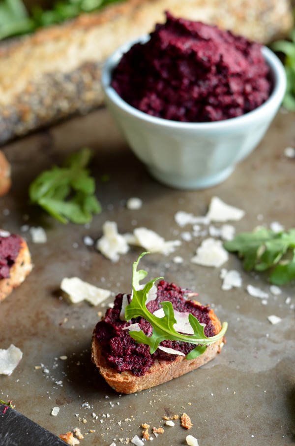 Beet Pesto Toasts