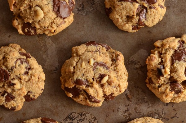 Chocolate Walnut Quinoa Cookies