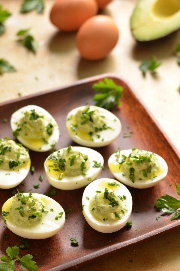 Avocado Herb Deviled Eggs