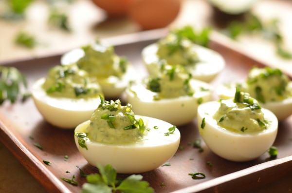 Avocado Herb Deviled Eggs