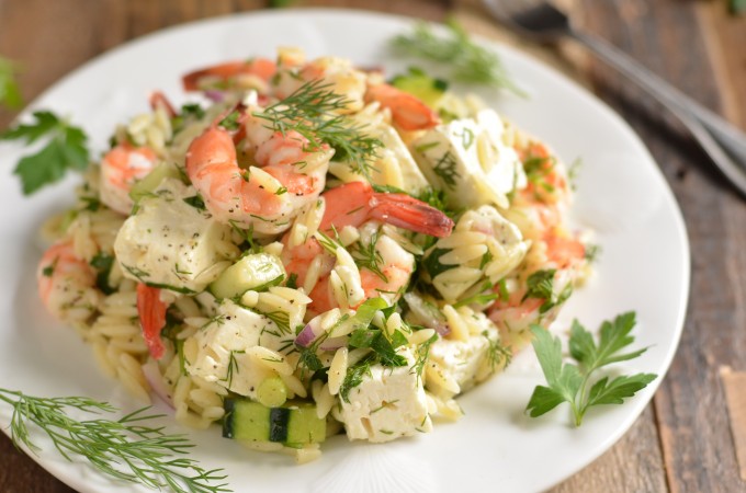 Roasted Shrimp and Orzo Salad