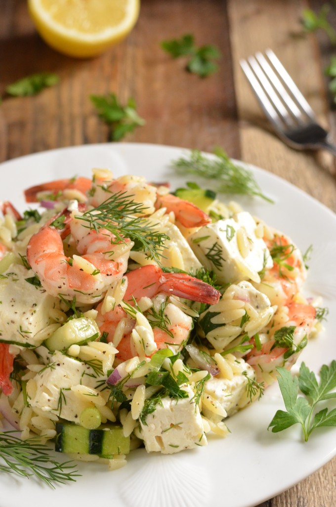 Roasted Shrimp and Orzo Salad