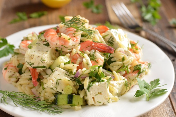 Roasted Shrimp and Orzo Salad