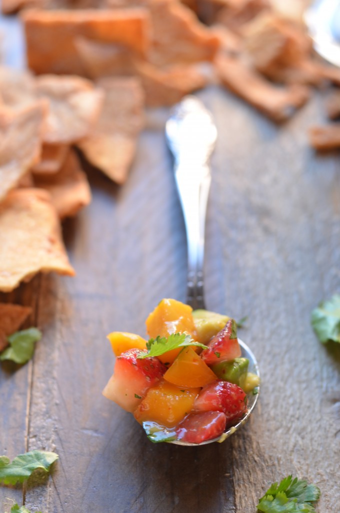 Kale and White Bean Tacos with Chipotle Fruit Salsa