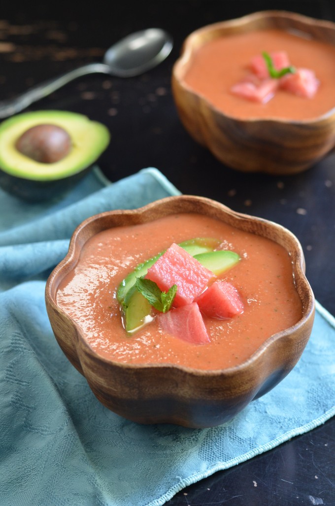 Watermelon Avocado Gazpacho