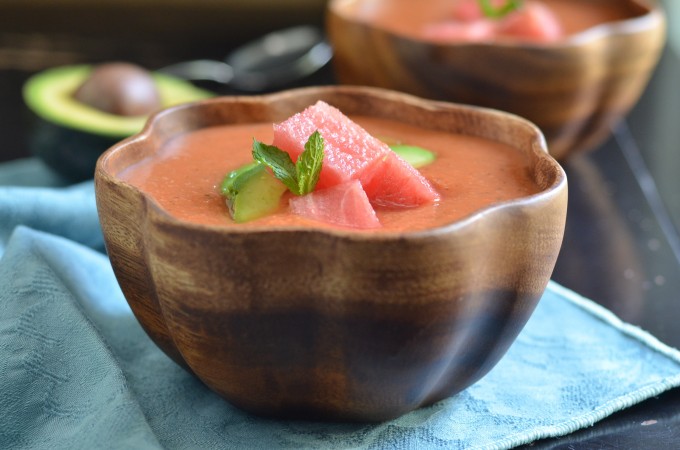 Watermelon Avocado Gazpacho