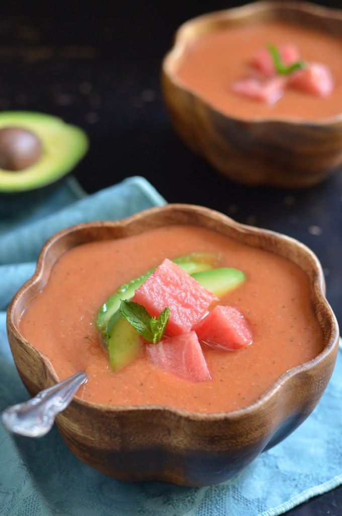 Watermelon Avocado Gazpacho