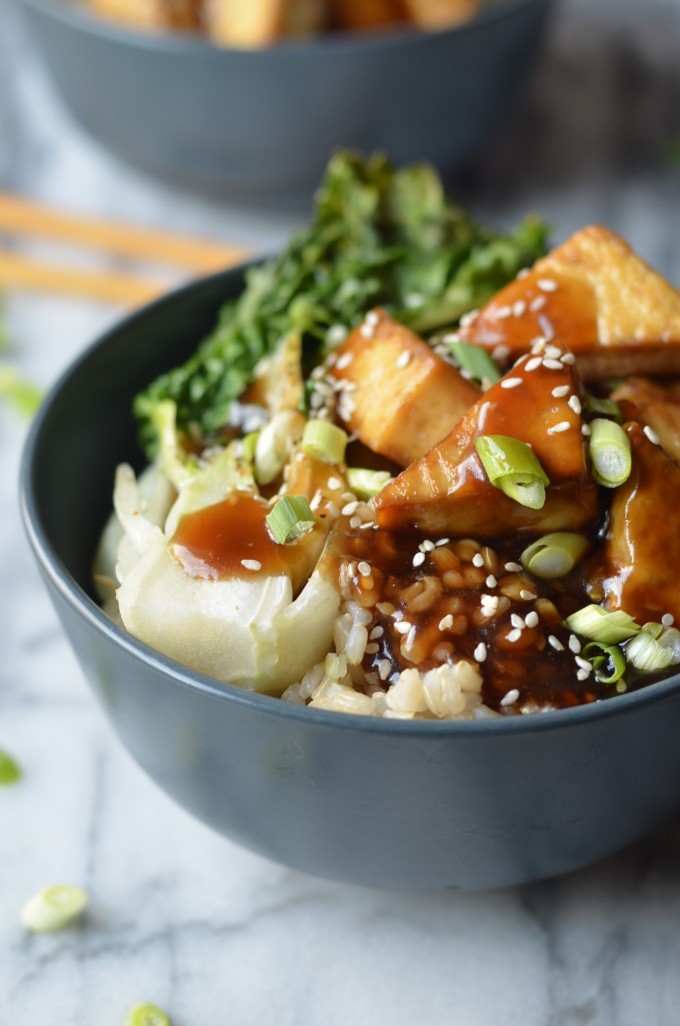 Crispy Baked Tofu Teriyaki Bowl