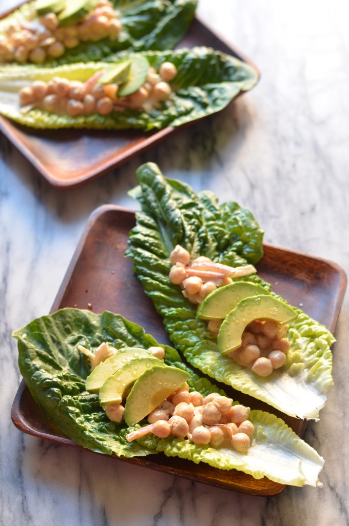 Chickpea Caesar Salad Wraps