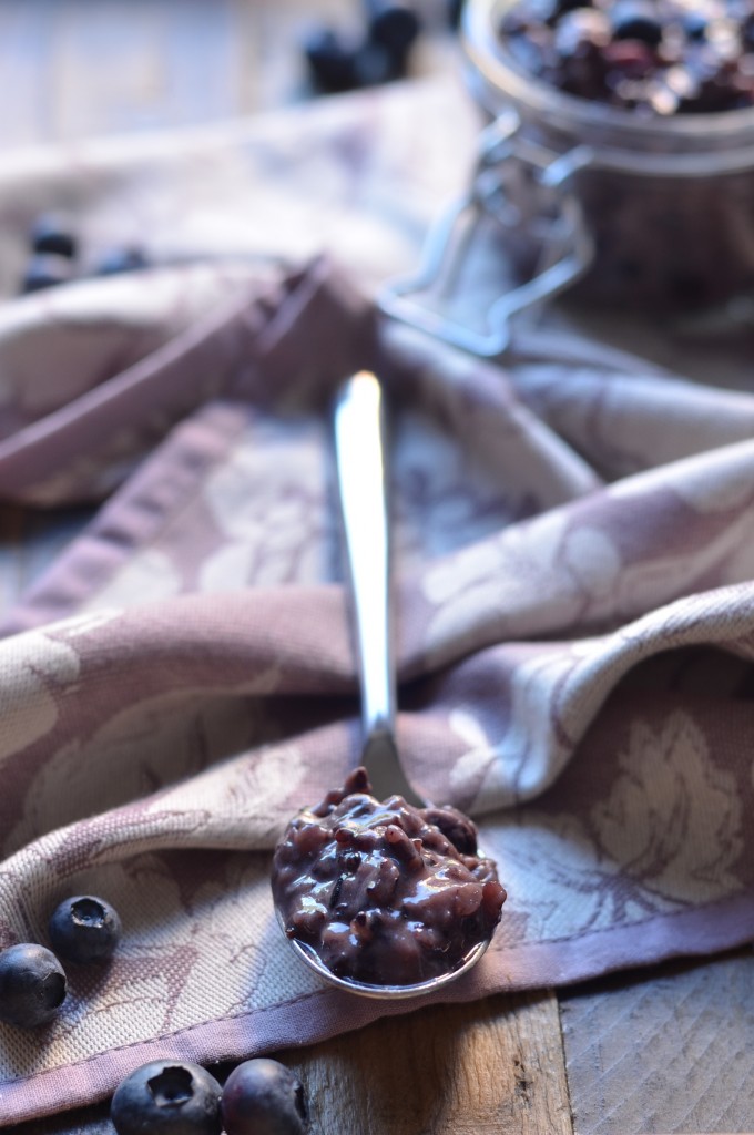 Blueberry Banana Forbidden Rice Pudding