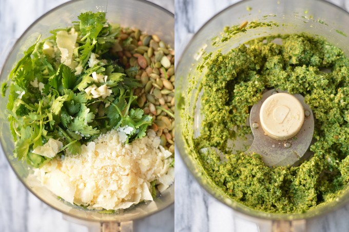 Portobello Quinoa Wraps with Cilantro Pepita Pesto