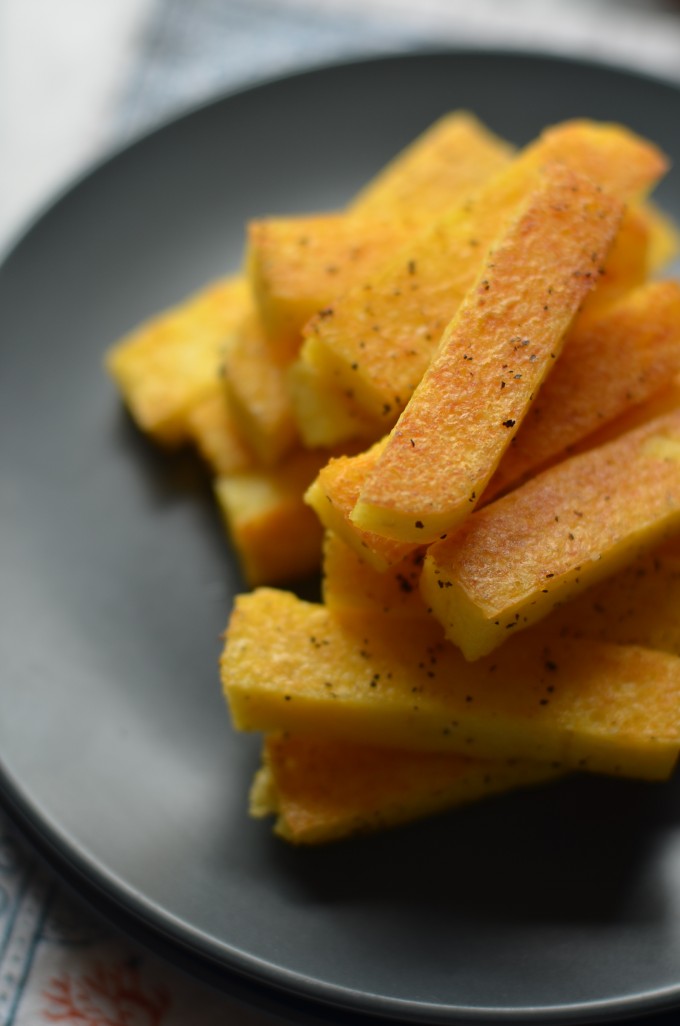 Cheesy Baked Polenta Fries with Tamarind Ketchup | coffeeandquinoa.com