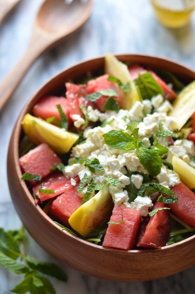 Heirloom Tomato and Watermelon Salad