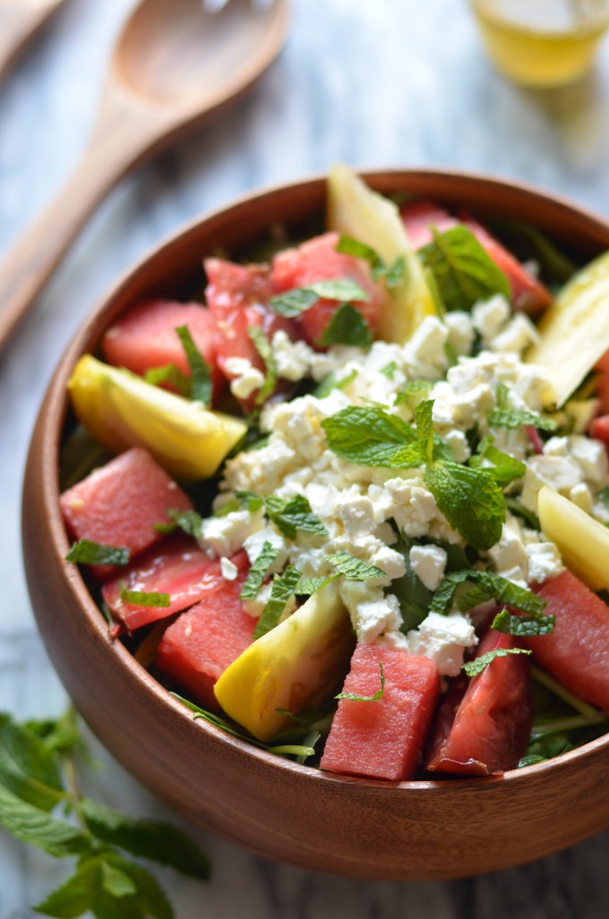 Heirloom Tomato and Watermelon Salad