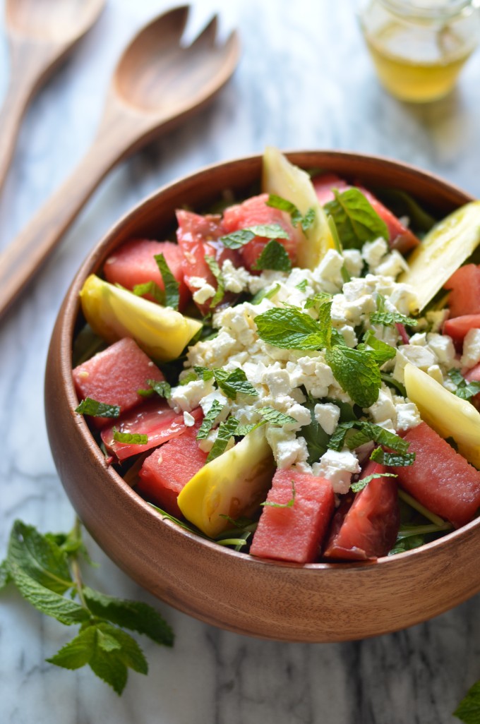 Heirloom Tomato and Watermelon Salad