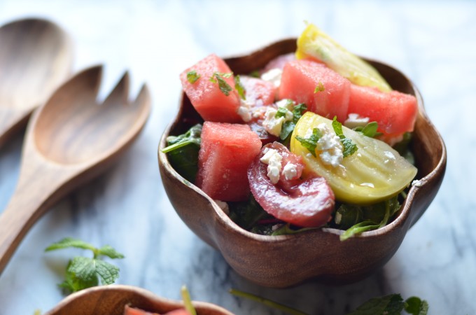 Heirloom Tomato and Watermelon Salad