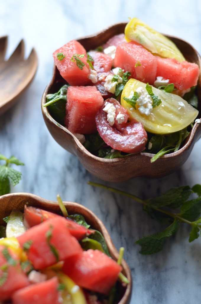 Heirloom Tomato and Watermelon Salad